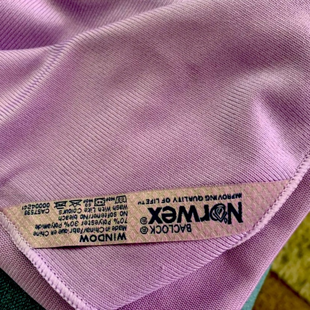 Purple Norwex window cloth